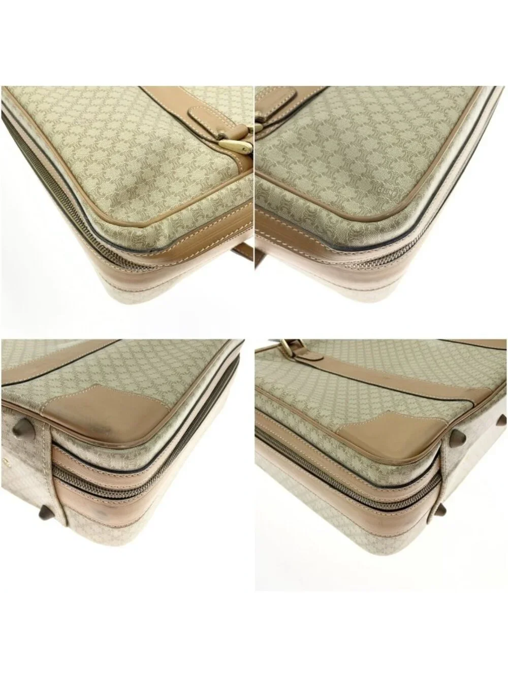 Celine Macadam Travel Bag Suitcase Light Brown
